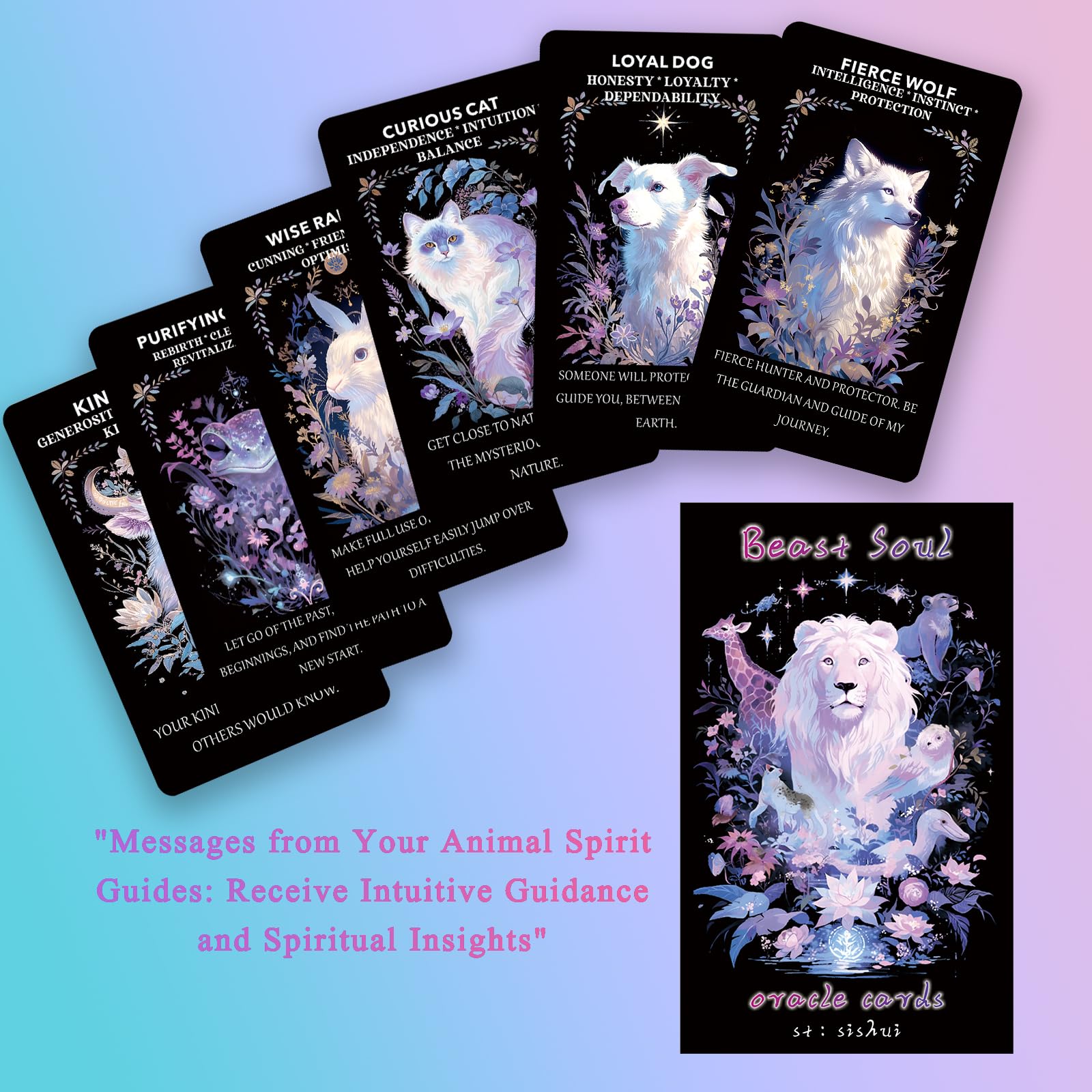 Amazon.co.jp: Dongniubi Spirit Animal Oracleカード - 直感的