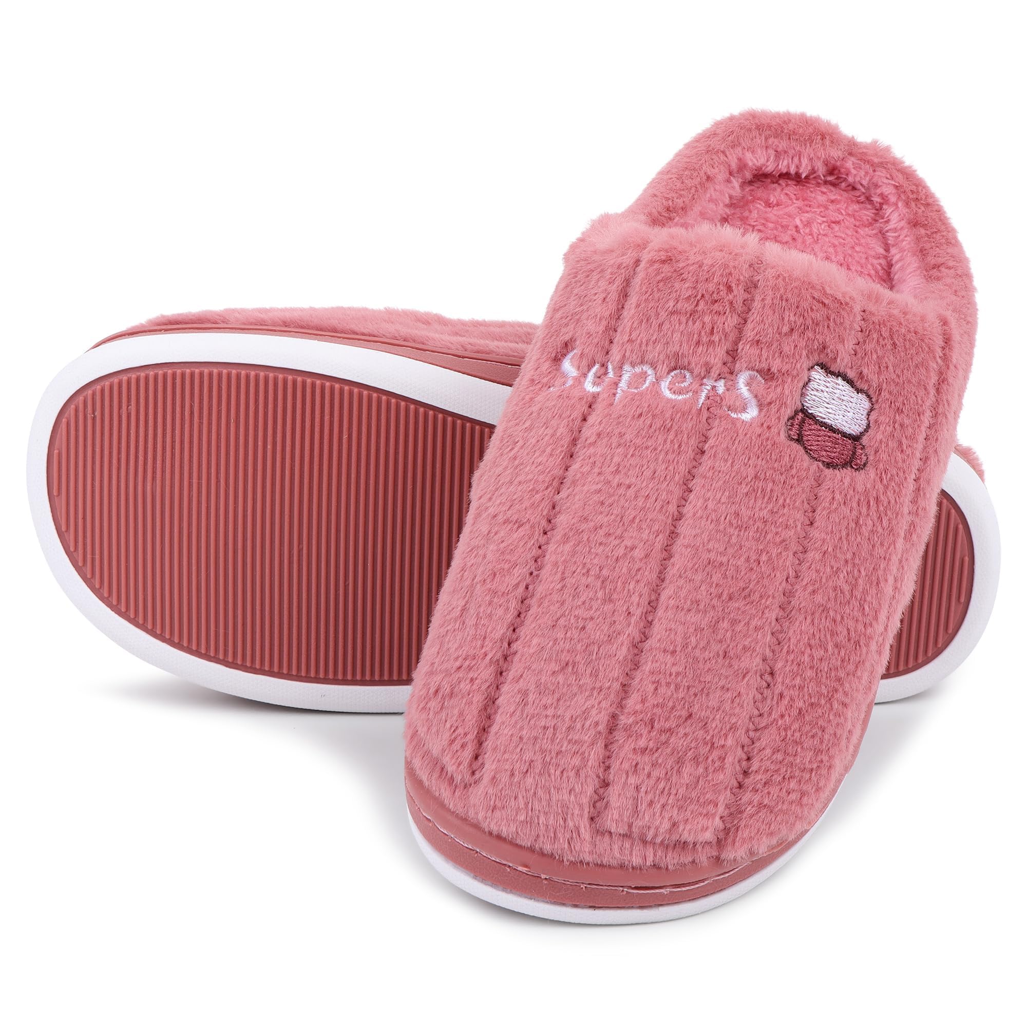 Winter Indoor Slipper for Women Soft Fur Home Flip Flop Slides Unisex Carpet Slippers for Bedroom House Sandals Slip On-image-15