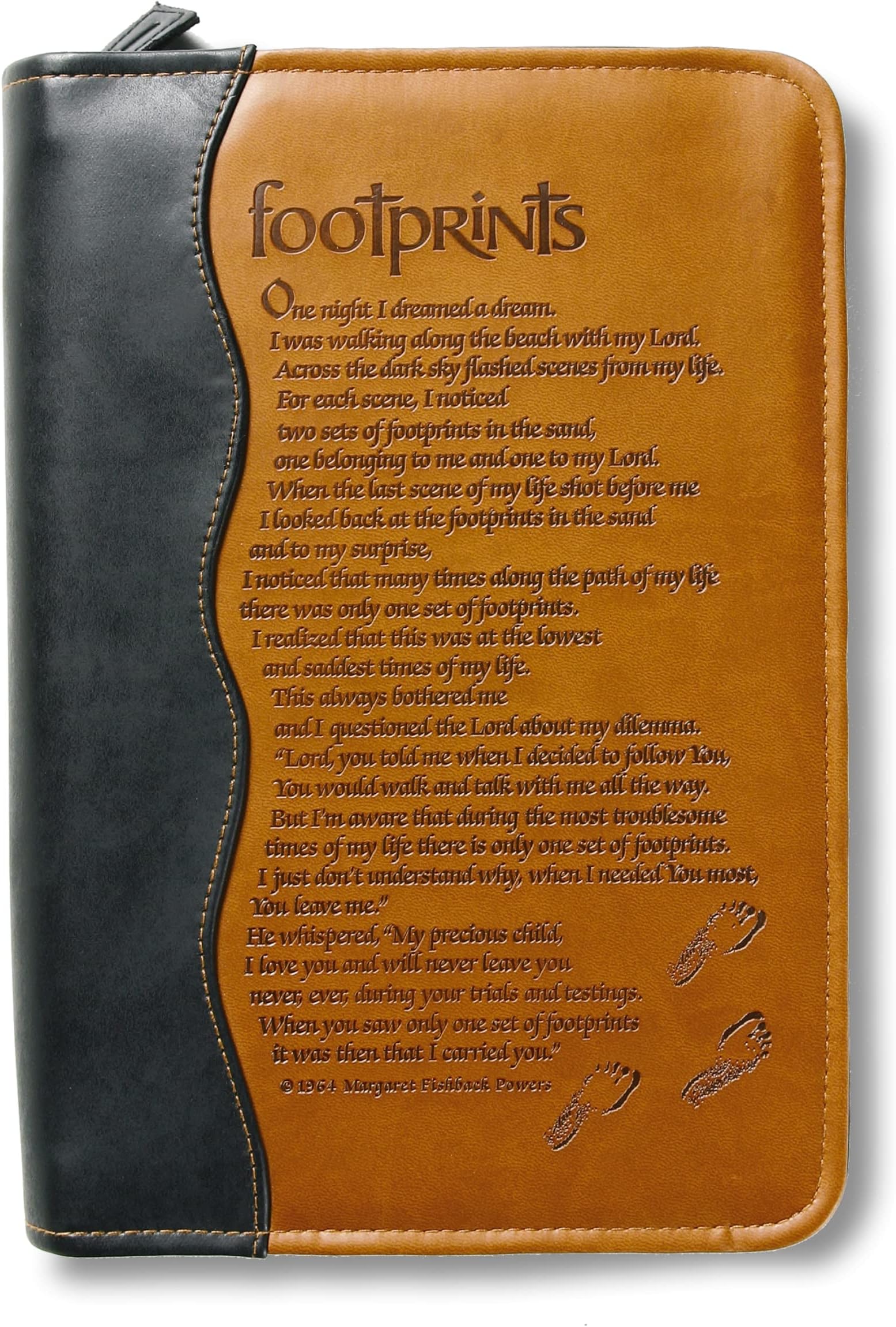 Italian Duo-Tone Footprints Medium-Size Book/Bible Cover Misc. Supplies – February 2, 2005