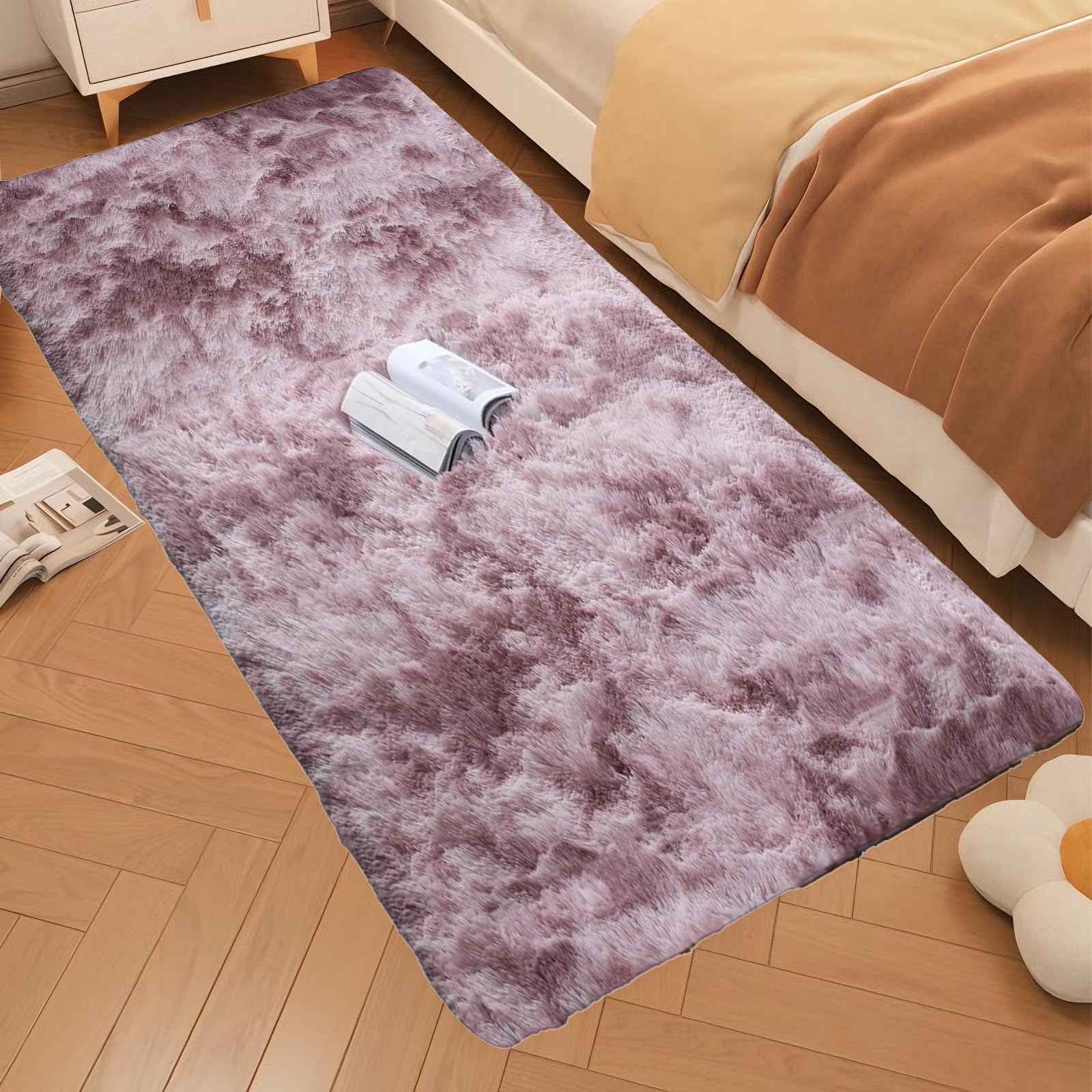 Tapis moelleux salon au style tie dye pour chambre cocooning