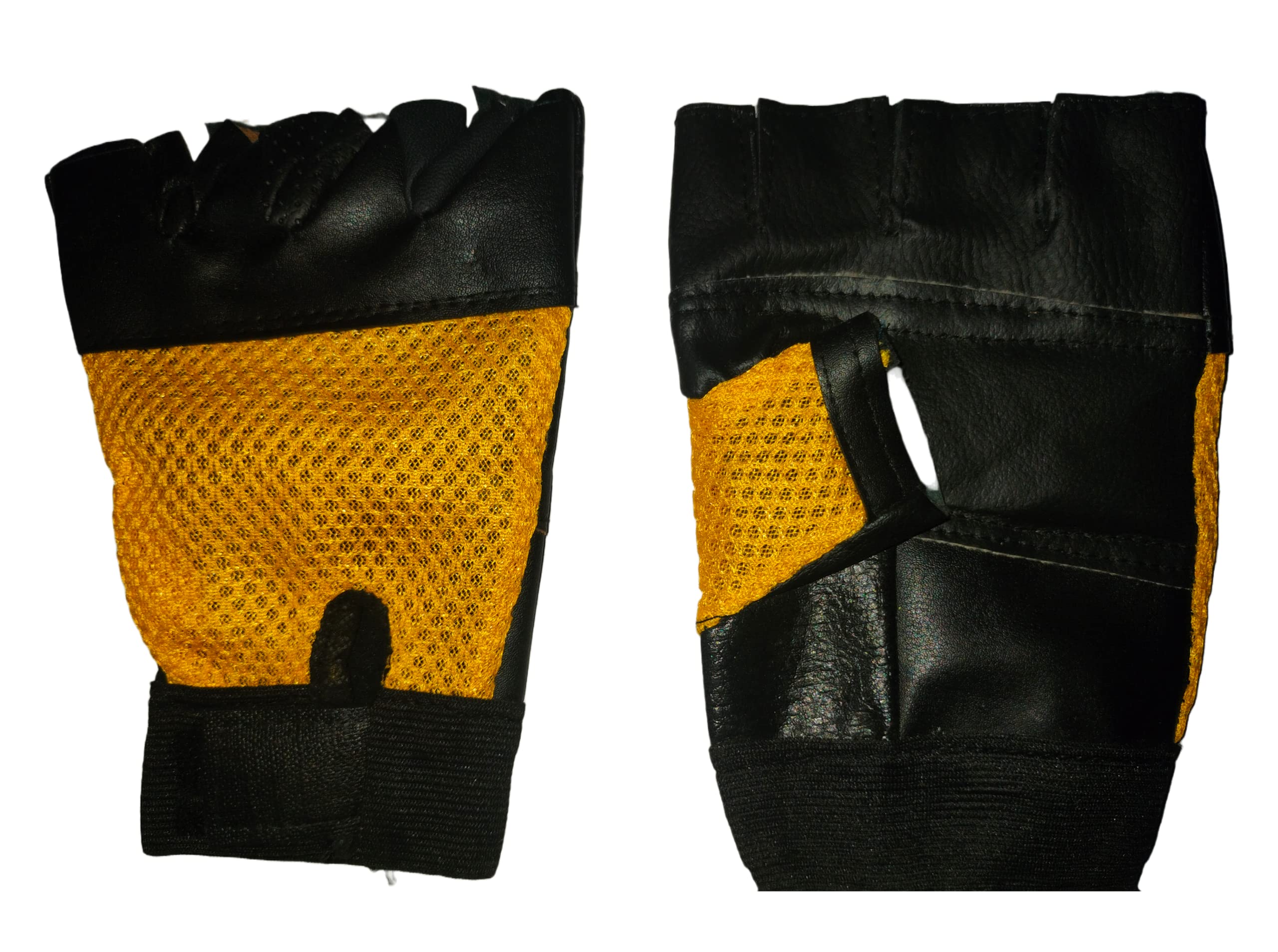Facto Power Yellow Color Leather Gym Gloves for Weight Lifting Gloves, Exercise Gloves for Powerlifting, Cross Training, Workout, Best for Men & Women (B0CJL5CY11) Amazon Price History, Amazon Price Tracker