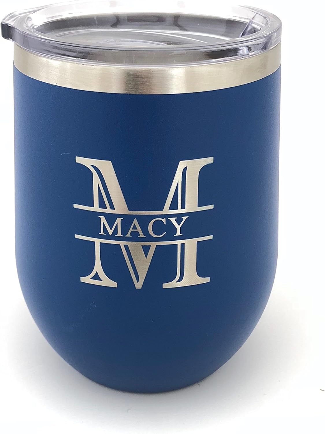 Personalized Insulated Wine Tumbler 12oz in Nine Colors Permanently Engraved (Teal)