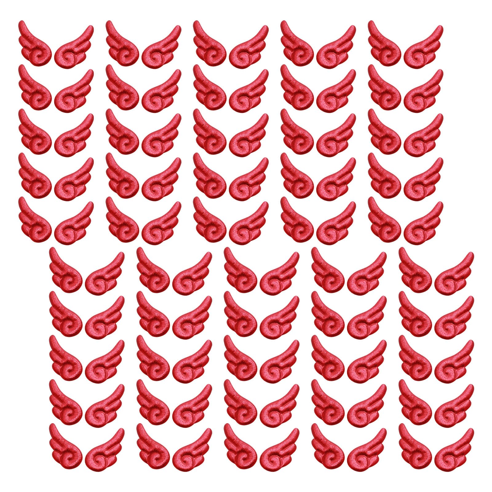 Kalttoy 100Pcs Multicolored Fabric Wing Appliques Sewing Embellishments for Costume Sewing and Clothing Decoration Costuming Wing Decorations