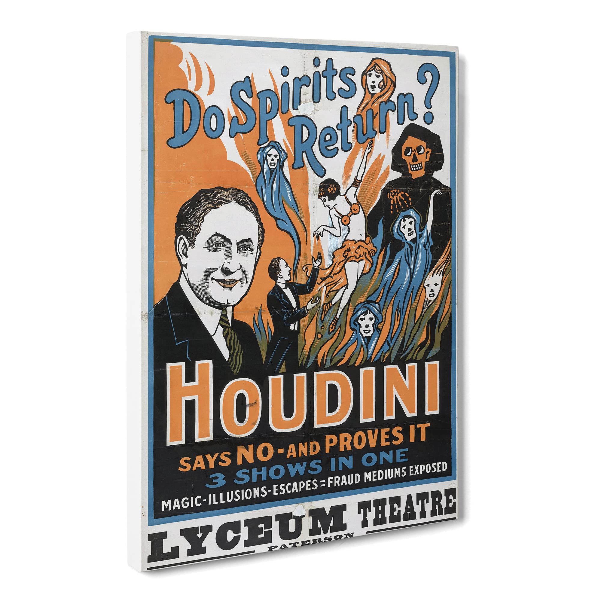 Houdini Theatre Show Canvas Print, Mixed, 25L x 50W cm