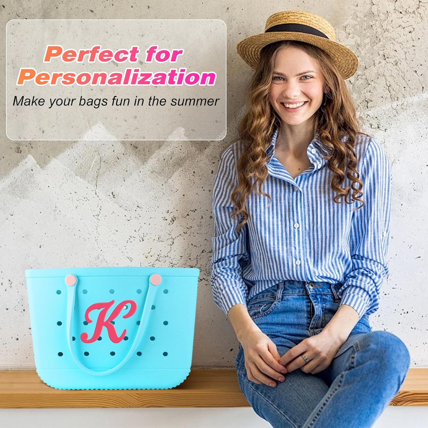 Letter Charms for Bogg Bag, Alphabet Lettering Accessories, Decorative Bogg Bag Charms Compatible with Bogg Bag Original All Models, Alphabet 3D Letters for Personalizing Handbag DIY - Image 7