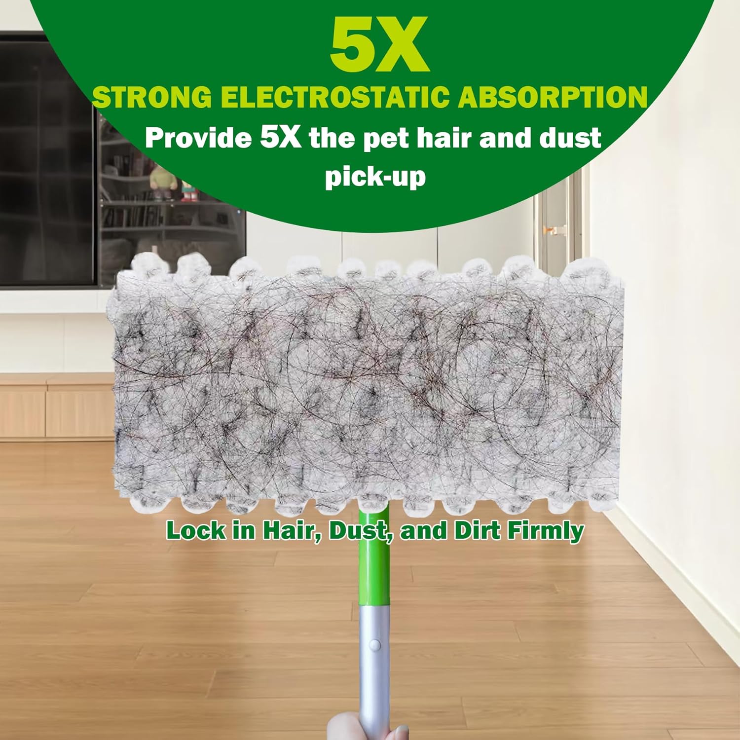 Heavy Duty Dry Sweeping Cloth Refills for Swiffer Sweeper Mop, Sweeper Pet Dry Pad Refills to Clean Dust, Pet Hair, Dirt, Floor Duster Mop Pads, 100 Count