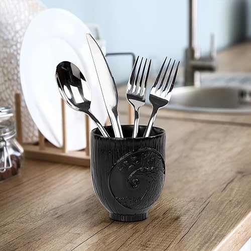 Miniatura 6 de Disney Princess - Vaso de baño de resina morada, soporte para cepillos de dientes y lápices con Cenicienta, Moana, Rapunzel y Tiana, accesorio de