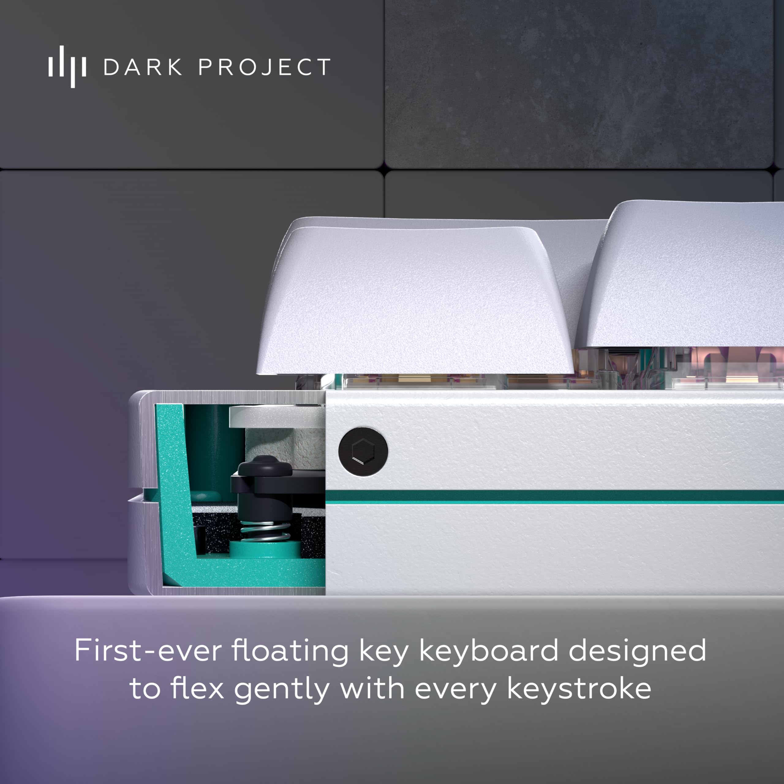Dark Project ALU87A VIOLET Tastiera meccanica da gioco | ISO multilingue | Interruttori ingrassati G3MS Sapphire | Stabilizzatori ingrassati | Supporto con guarnizione flessibile | Alluminio | TKL 80