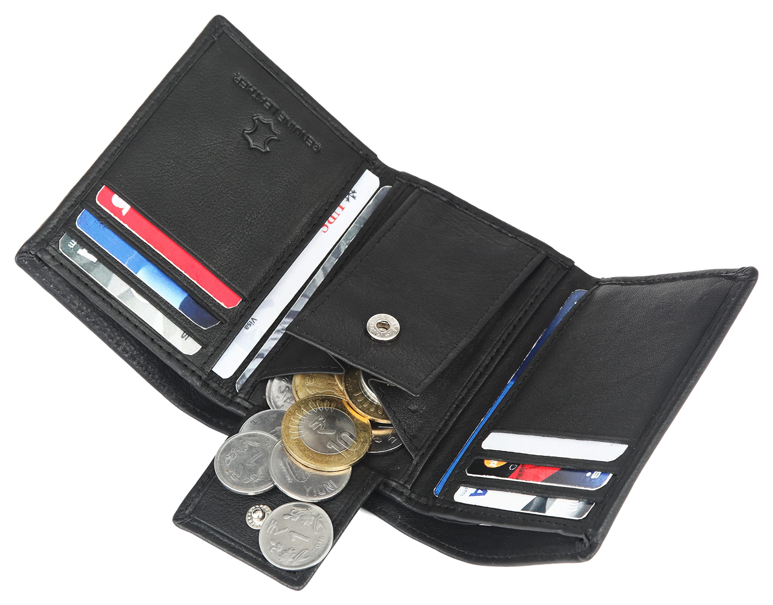 NAPA HIDE Black Leather Men's Wallet (NPH) (BLACK1) - Image 5 thumbnail