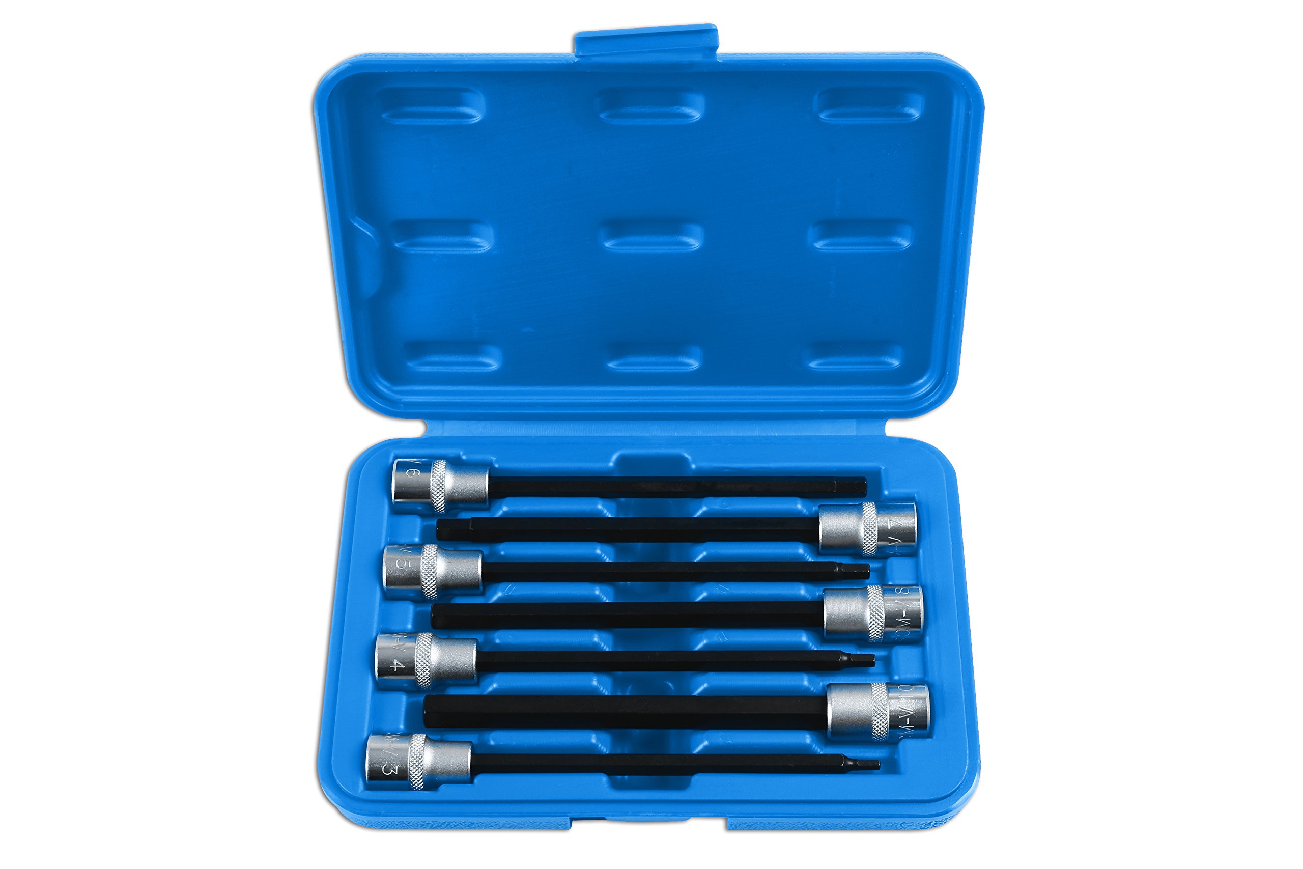 Laser 6995 Extra Long Hex Socket Bit Set 3/8"D 7pc