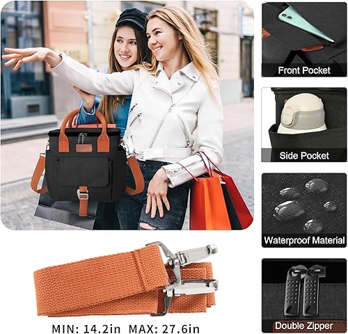 Miniatura 4 de Joymee Lonchera aislada para mujereshombres lonchera impermeable para oficina trabajo picnic playa reutilizable grande a prueba de fugas con correa