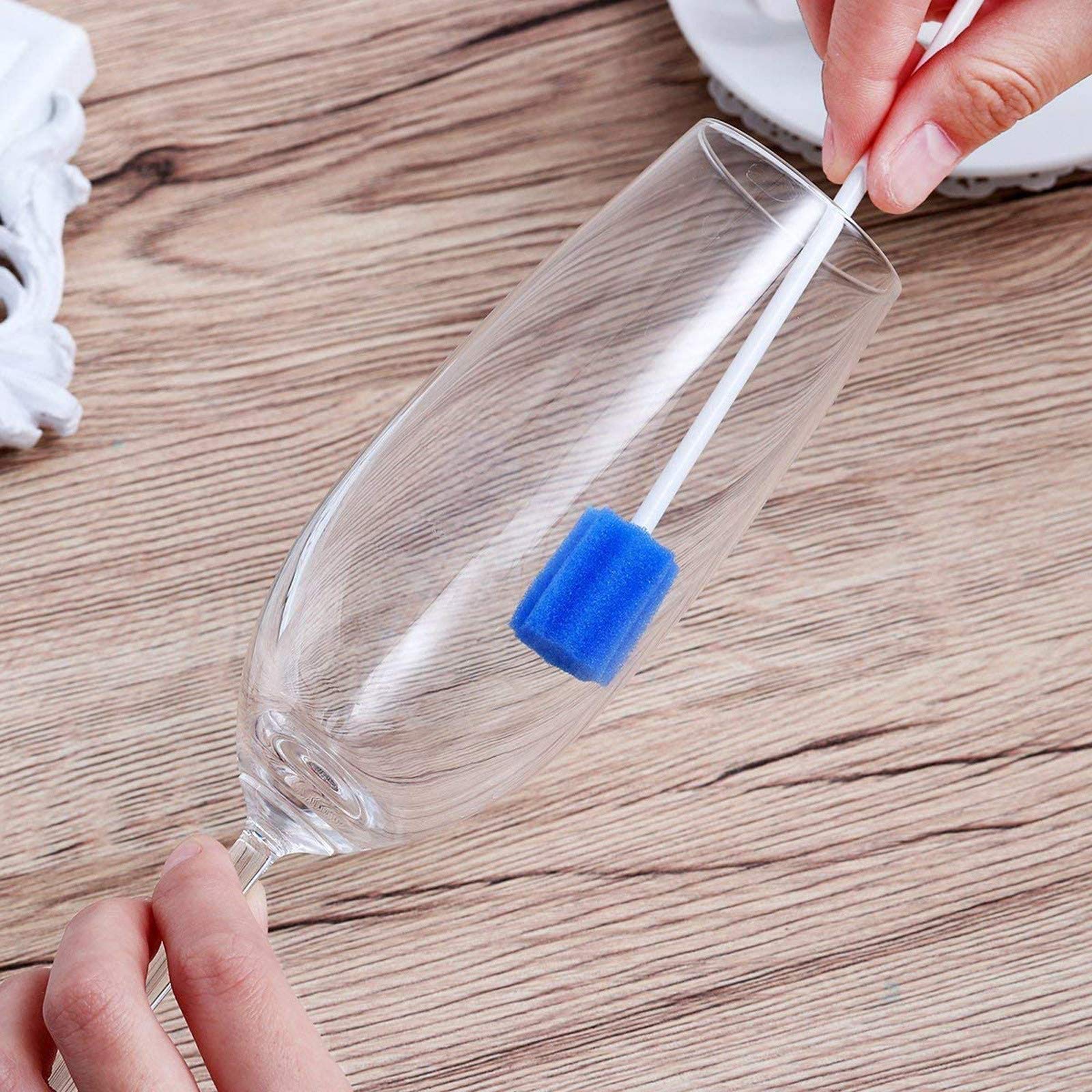 Lot de 100 Bâtonnets de Soins Buccaux Stériles, Bâtonnets Médicaux Jetables en Forme de Pétales, Doux et Confortable Tampons Hygiène Orale pour Enfants, Animaux, Adultes et Âgées, Bleue