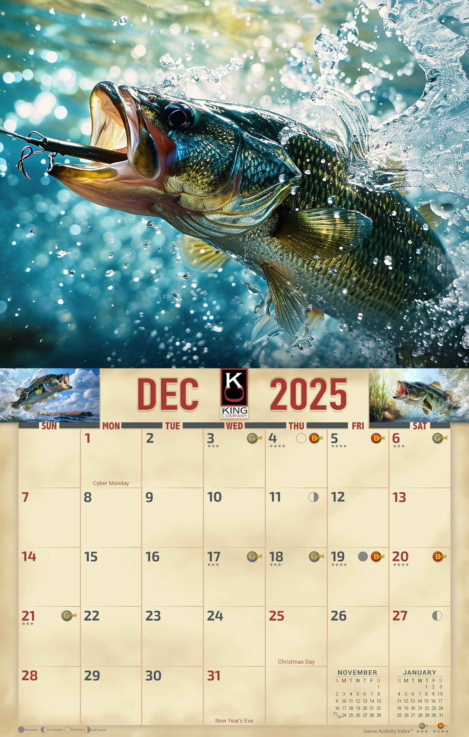 August 2025 Fishing Calendar