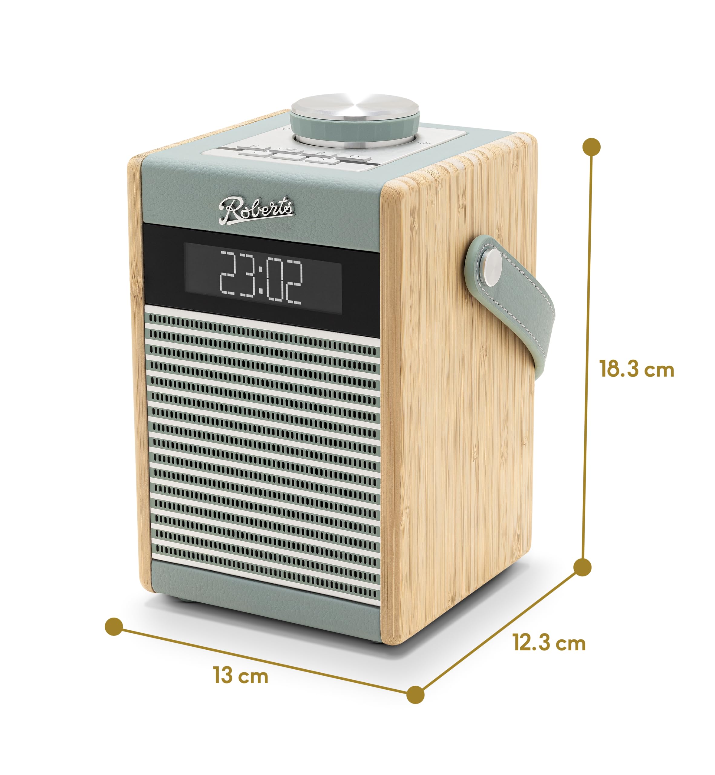 Rambler Midi Retro-Radiowecker, tragbar, Dab+/FM/Bluetooth, Himmelblau