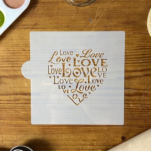 Miniatura 2 de Plantilla de galletas y manualidades Love Saying de Designer Stencils