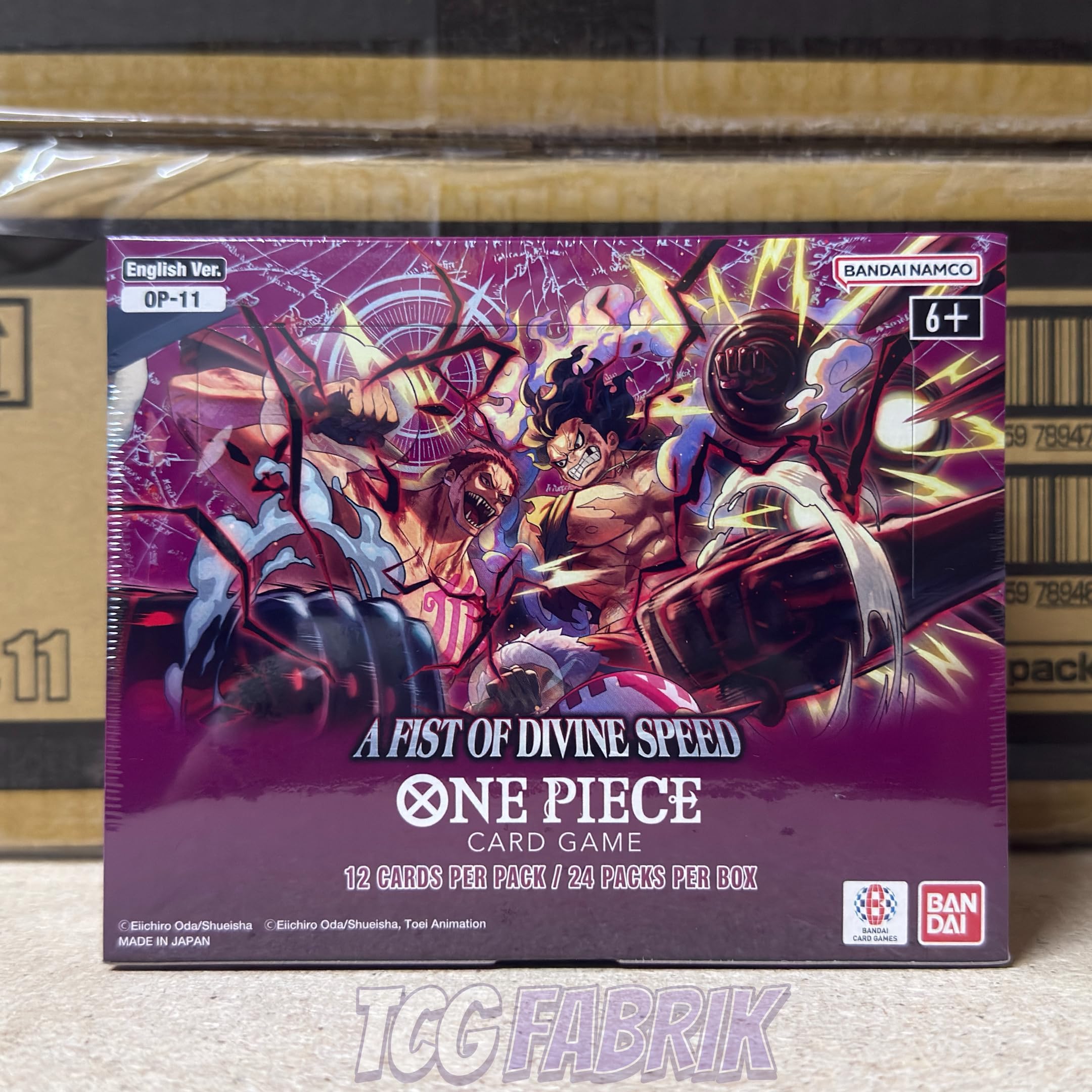 Amazon.com: OP11 Booster Box English A Fist of Divine Speed Booster Box Display Factory Sealed for OP11 One Piece English TCG (24 Packs) : Toys & Games