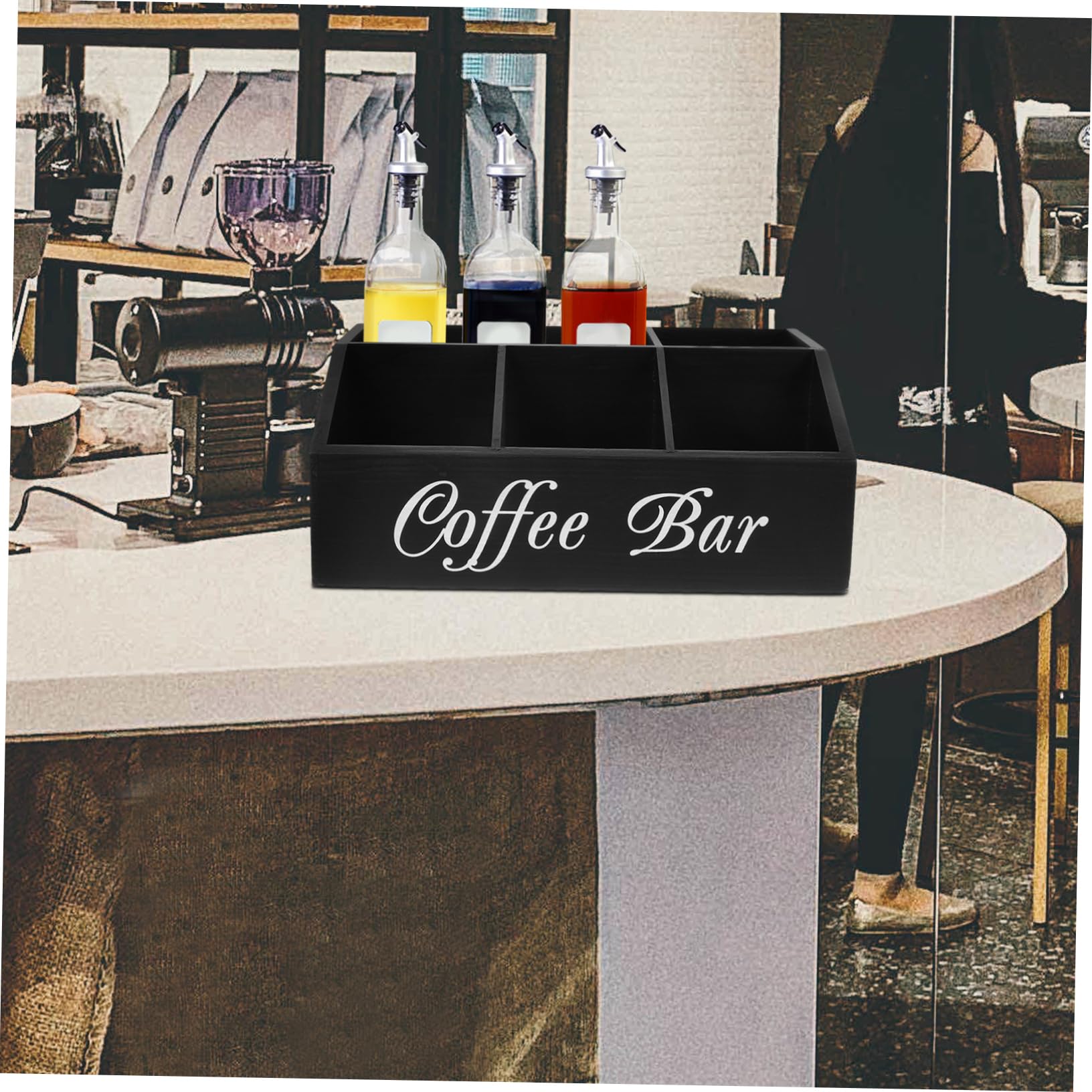 MAGICLULU Stilvoller Für Kaffeestation-zubehör Aus Holz Tee-/kaffee-organizer Für Die Arbeitsplattendekoration