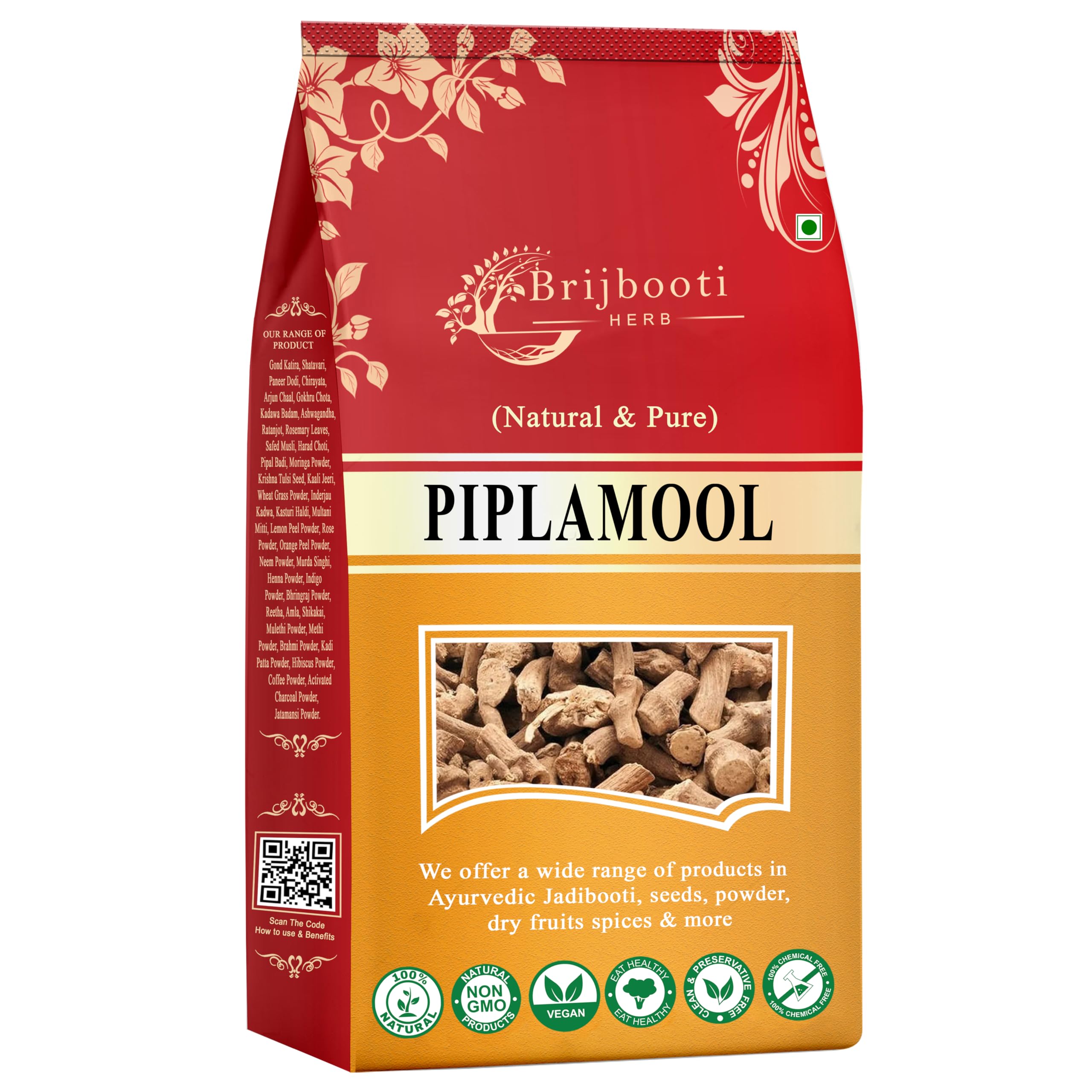 Birju Mahavir - Pipla Mool - Piplamool Dampa - Piplamool - Peepla Mool 400 Gr