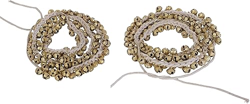 Wonderlist Handicrafts Kathak Ghungroo - Par de 16 campanas grandes atadas con cordón de algodón para tobillera, instrumento musical de la India,