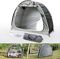 Waterproof Bike Storage Tent for 3-4 Bikes - Anti-Dust Foldable Portable Shelter for Garden, Camping, Outdoor - Grayish Green