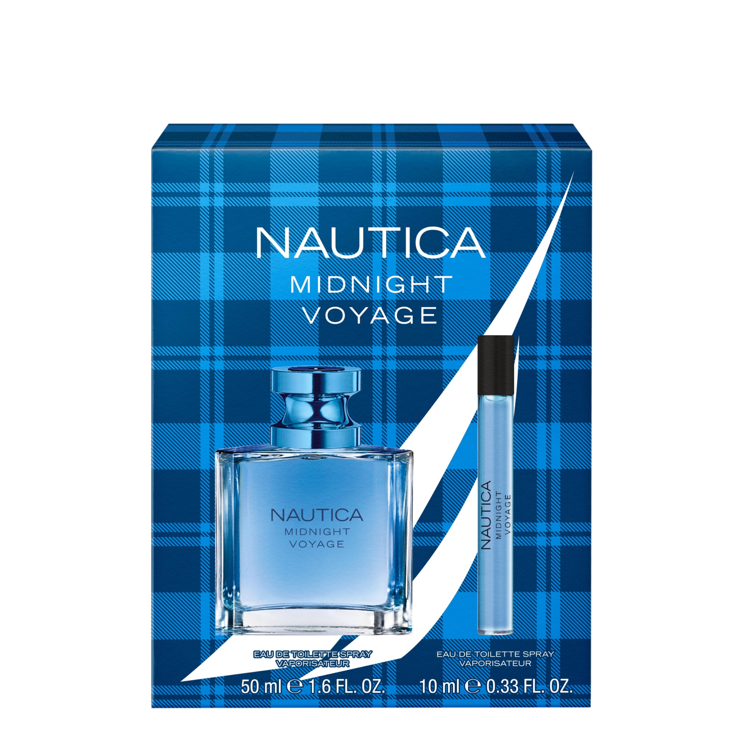 Nautica Midnight Voyage Giftset, 1.6oz EDT + 0.33 fl oz Pen Spray