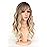 SYMEIW Ombre Dirty Blonde Wavy Wigs With Bangs For Women Medium Long Ash Blonde Synthetic Wigs For Daily Use Dirty Blonde