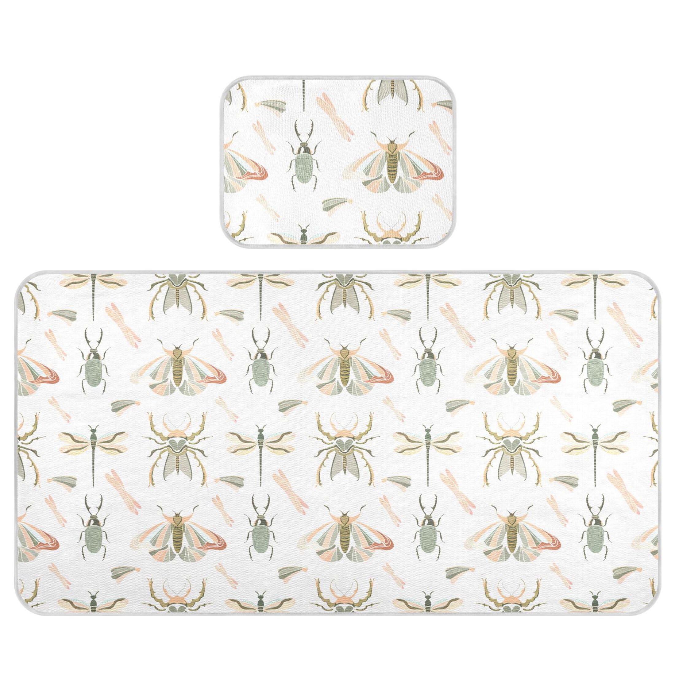 Takiito Insects Baby Cooling Mattress Pad, Soft & Breathable Cooling Mat Keep Baby Cool in Summer 28x52 in, Nursery Essential