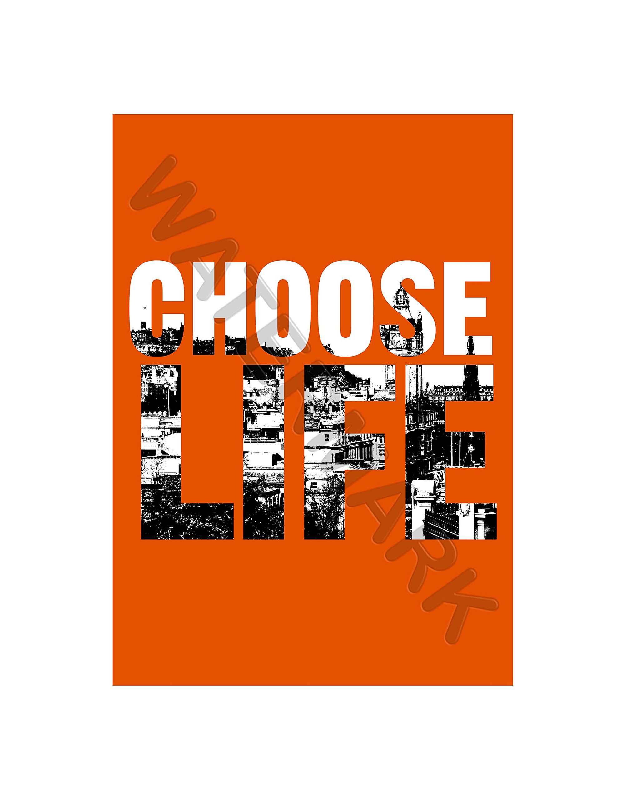 Wee Blue Coo Quote Choose Life Scotland Trainspotting Edinburgh 12x16 Wall Art Print