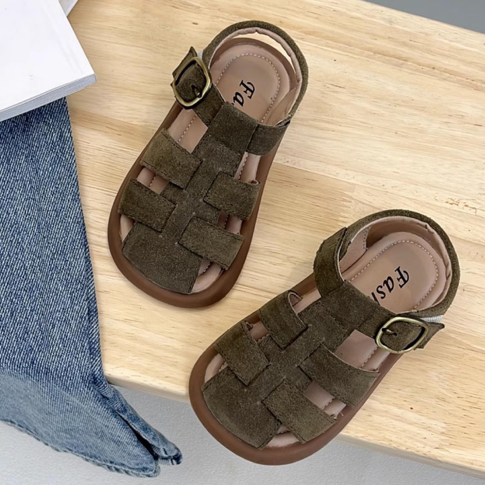 MMRTDJDR Generisch Sandalias Cerradas Niñas Verano Niñas Sandalias De Agua Al Aire Libre Zapatos Deportivos Zapatos De Verano Zapatos De Malla Huecos Sandalias (1 12 Y)
