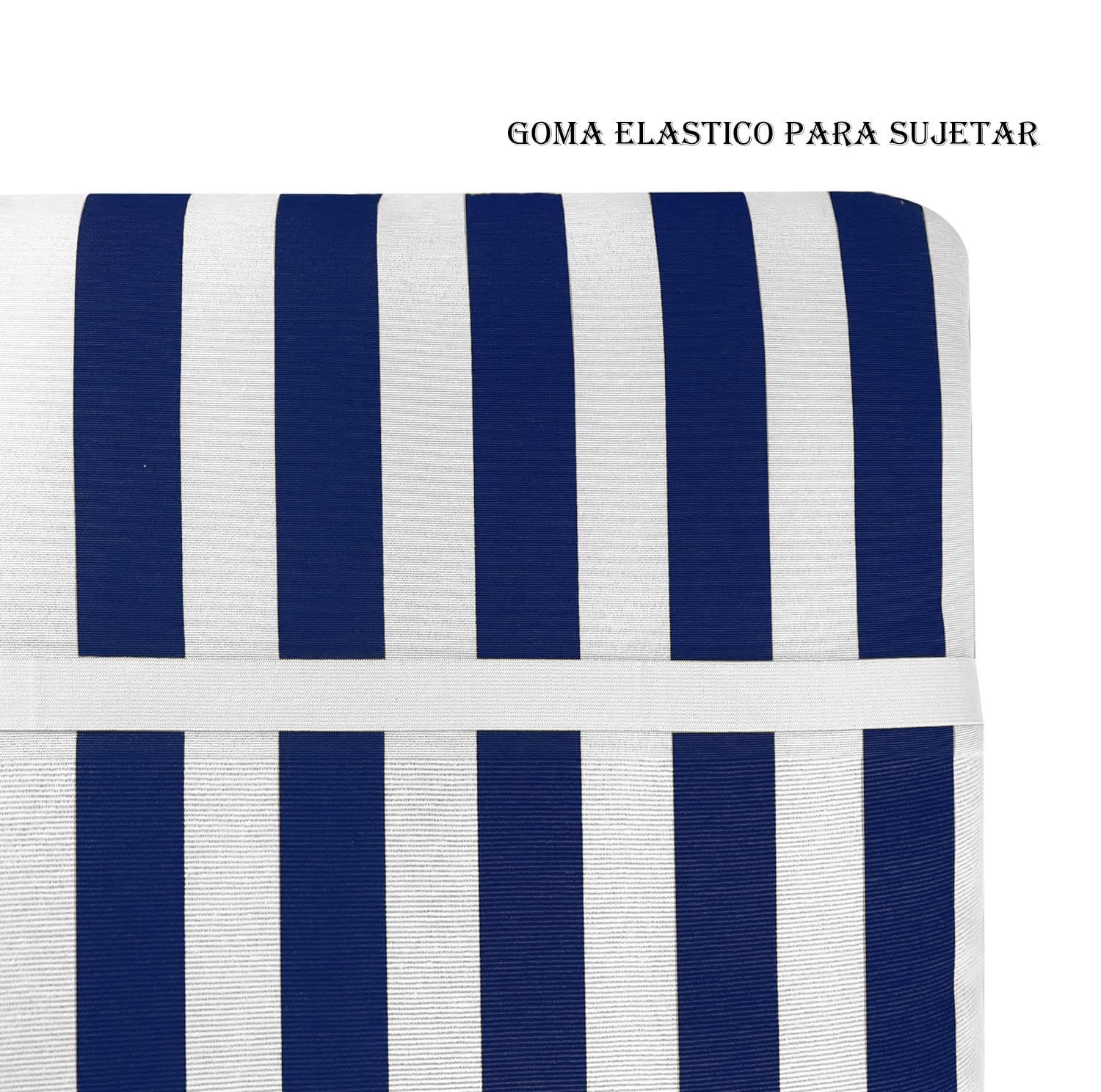 Cojín para Tumbona Universal, Plegable 180 x 50 x 4 cm,Azul.