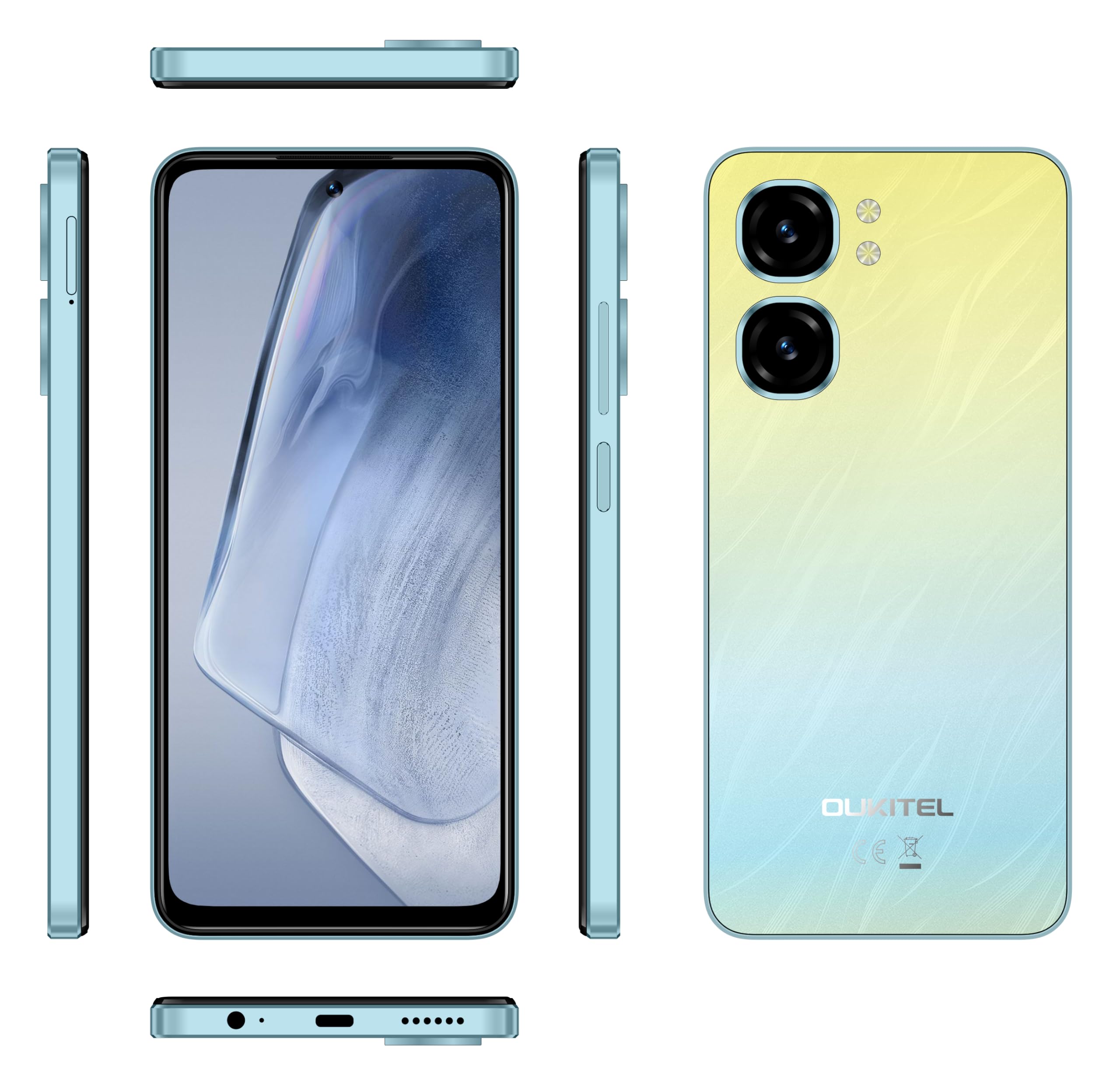 OUKITEL C58 Pro smartfon z systemem Android 14-24 (6+18) GB RAM +