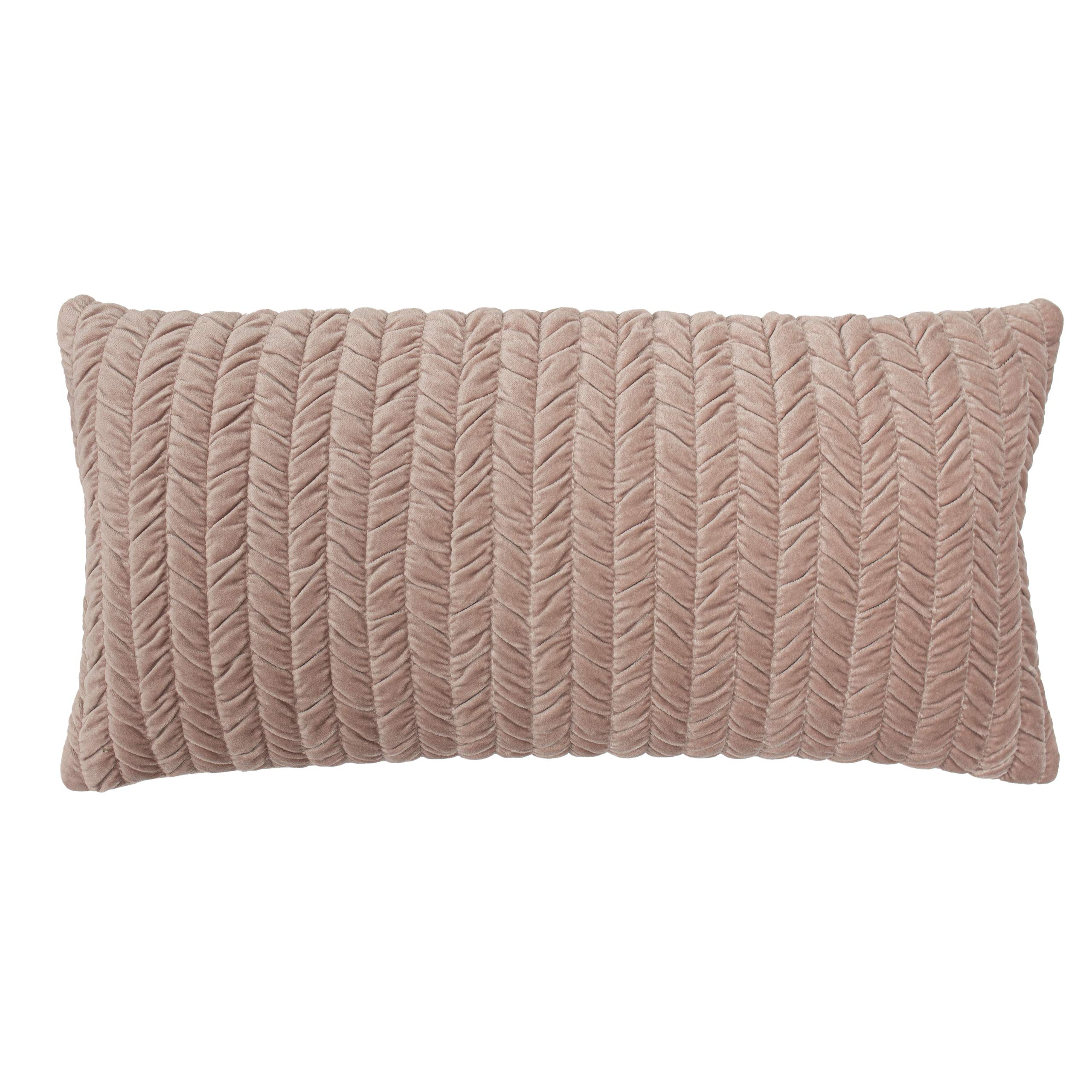 Riva Home Allure Polyester Filled Cushion, Blush, 30 x 60cm (12" x 24")