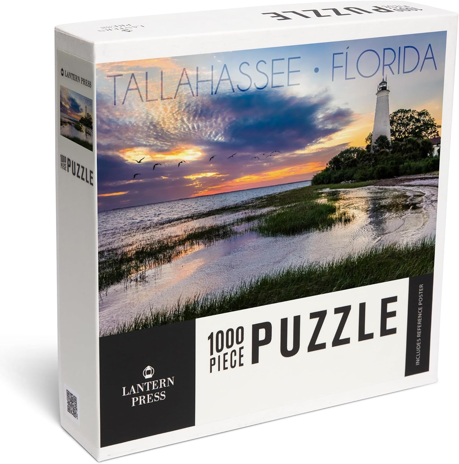 Lantern Press Tallahassee, Florida, St. Marks Lighthouse 1000 Piece Jigsaw Puzzle for Adults, Made in USA with Reference Poster