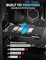 Vista 3 de SABRENT Tarjeta adaptadora NVMe SSD a PCIe 4.0 X 16 de 4 unidades con refrigeración activa [EC-P4BF]