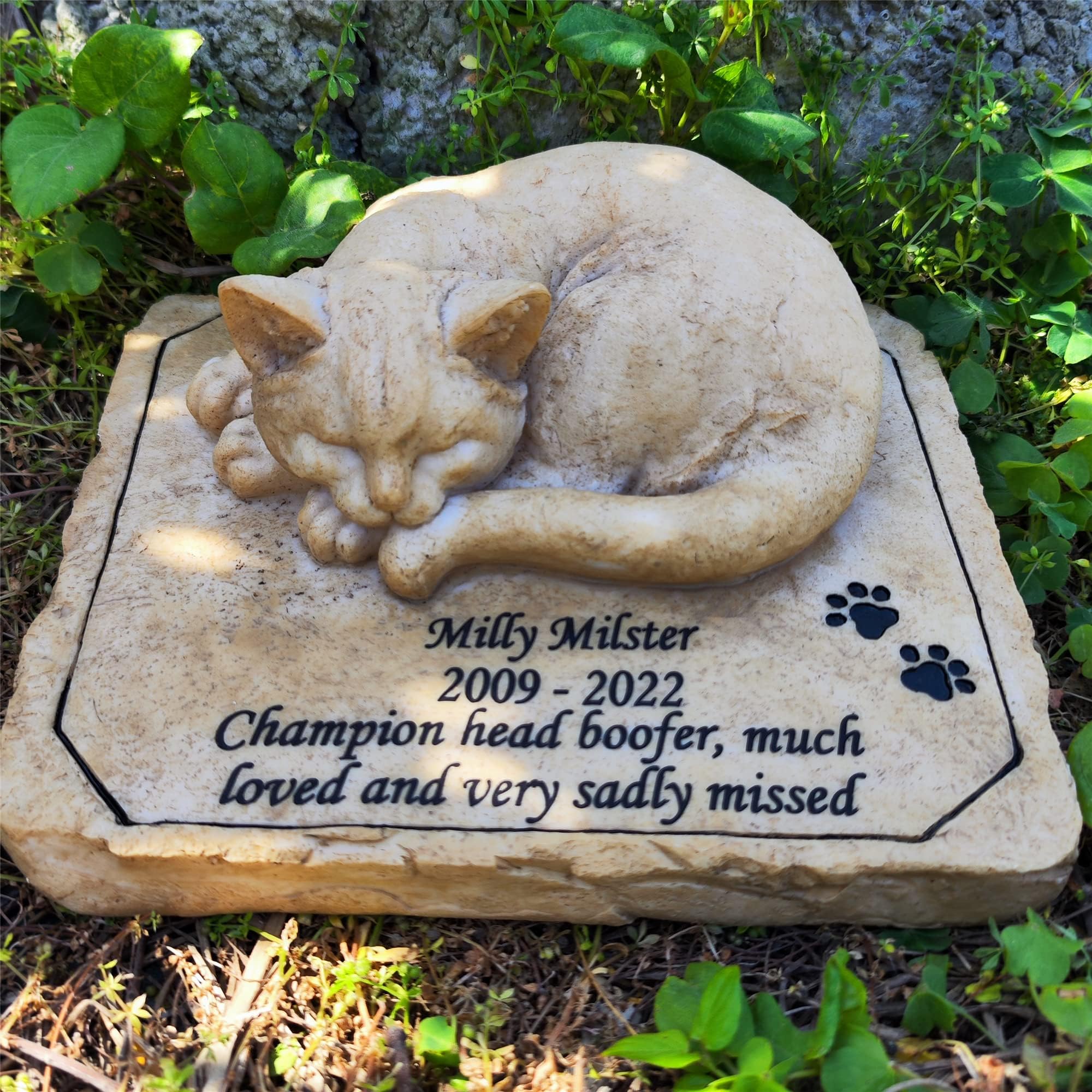 Generisch Katze Memorial Outdoor Stein Personalisierte Gedenkstein Grabstein Katze Garten Statue