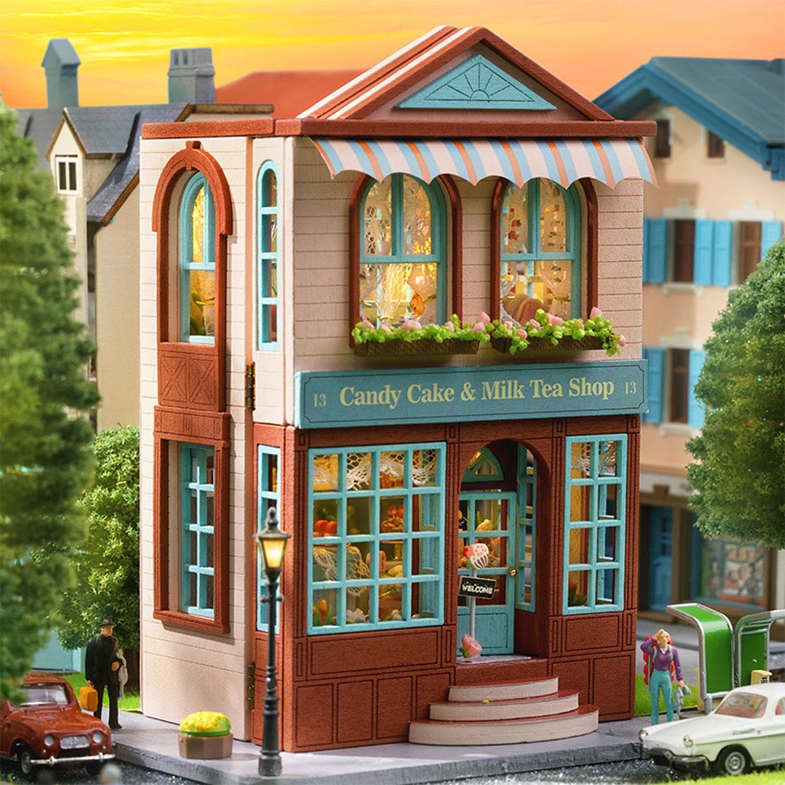 Kit fai da te, mini casa in legno, fatto a mano, artigianato in miniatura