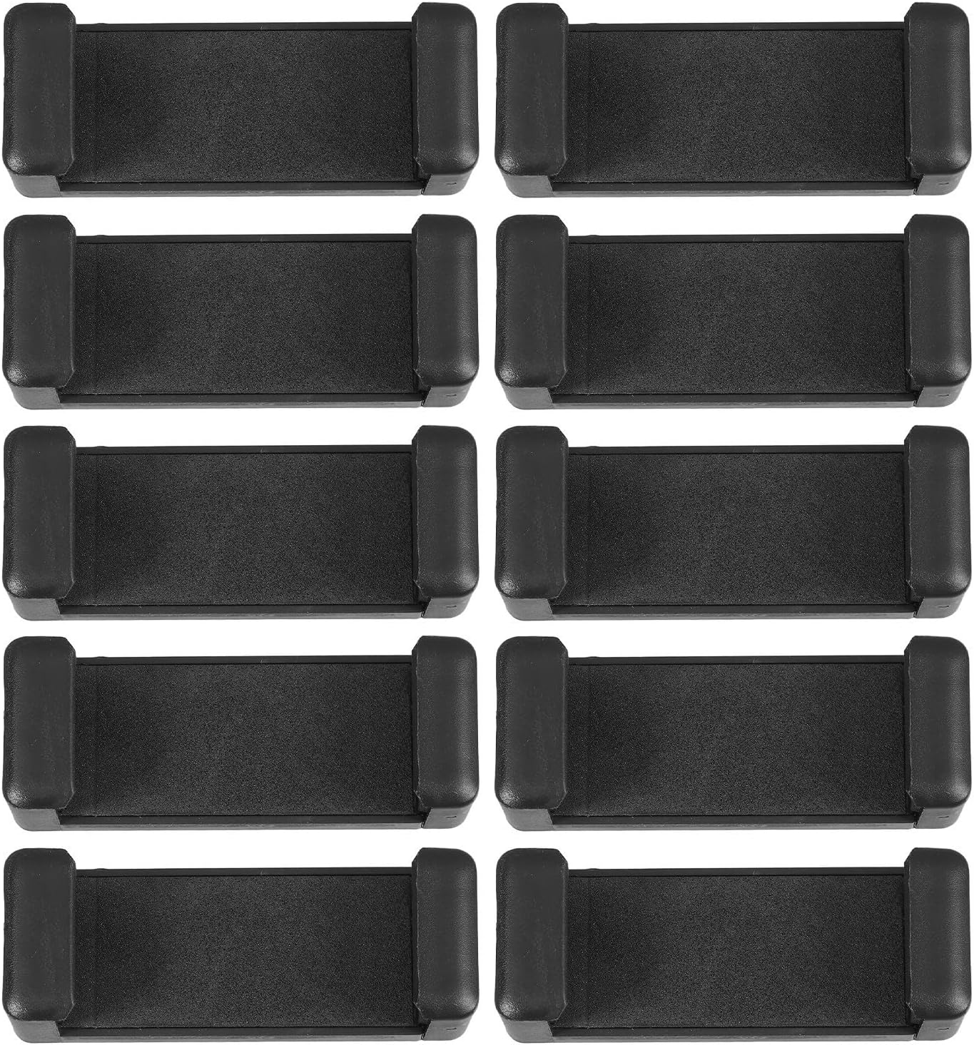 COLLBATH 10pcs Black ABS Phone Clamp Mount for Tripods and Selfie Sticks
