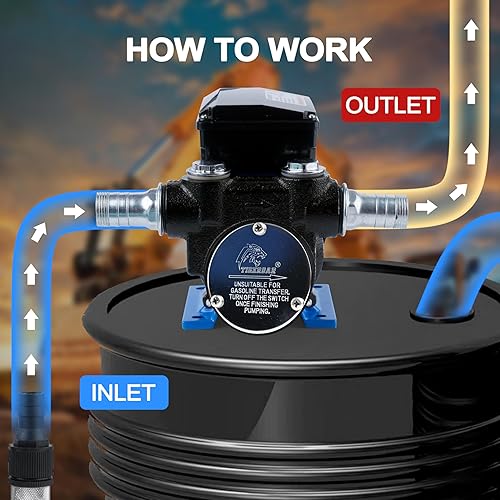 Miniatura 5 de TIGEROAR Bomba de transferencia de aceite Bomba de transferencia de combustible eléctrica 110V 18 GPM Keroseno Biodiesel Diesel Llenado de