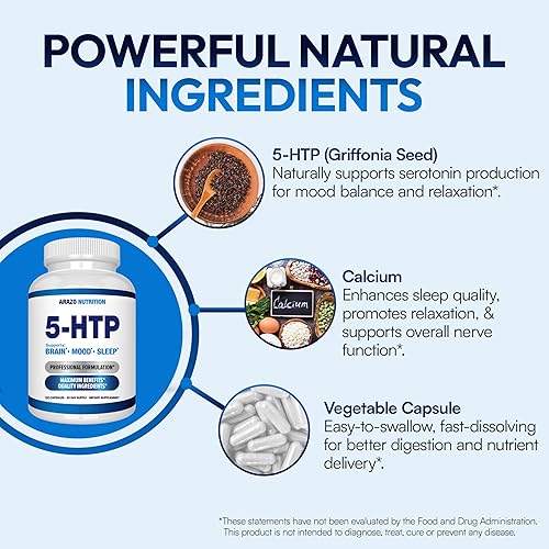 Miniatura 5 de Suplemento 5-HTP 0.007 oz, 120 cápsulas, BioScience Nutrition