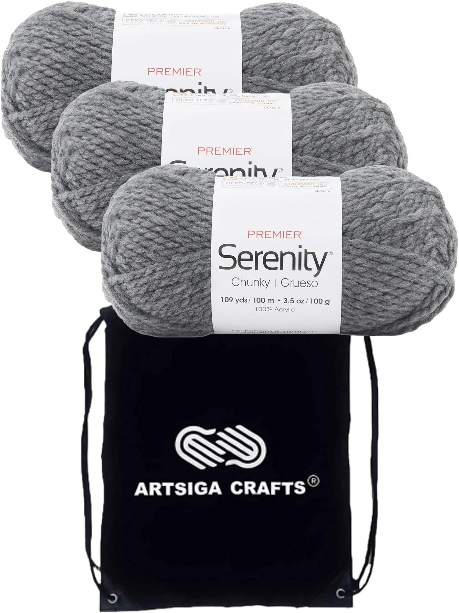 Premier Yarns Premier Serenity Chunky Solid Smoke 70041