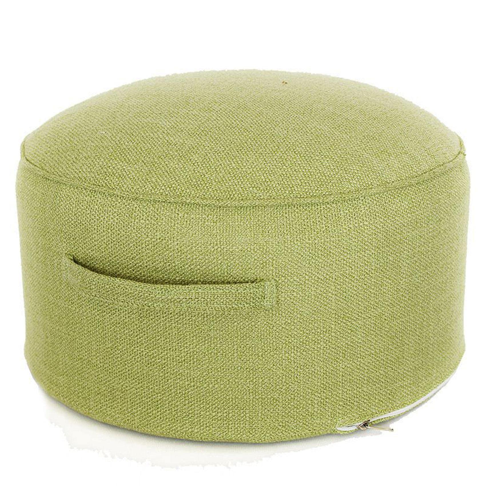 Tabouret de Chambre à Coucher Rond Pouf Salon Marron 40x40x20cm