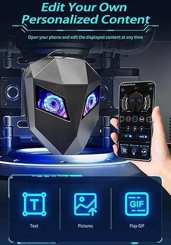 Miniatura 3 de Taysem Mochila LED para motocicleta, mochilas para laptop para hombre, mochila LED inteligente con pantalla pix programable, Negro -, B Taza