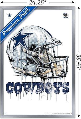 Miniatura 31 de Trends International NFL Dallas Cowboys - Póster de pared con casco de goteo 20, 22.375 x 34 pulgadas, versión premium sin marco