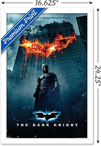 Miniatura 25 de Trends International DC Comics Movie - The Dark Knight - Póster de pared de una hoja con logotipo de Batman en fuego, 22.375 x 34 pulgadas, paquete