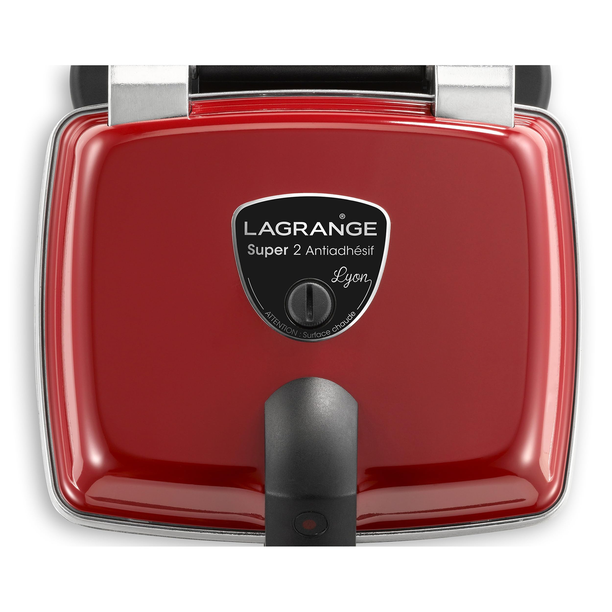 Gofrera Super 2 Antiadherente rojo - multifuncional para gofres, sándwiches y obleas