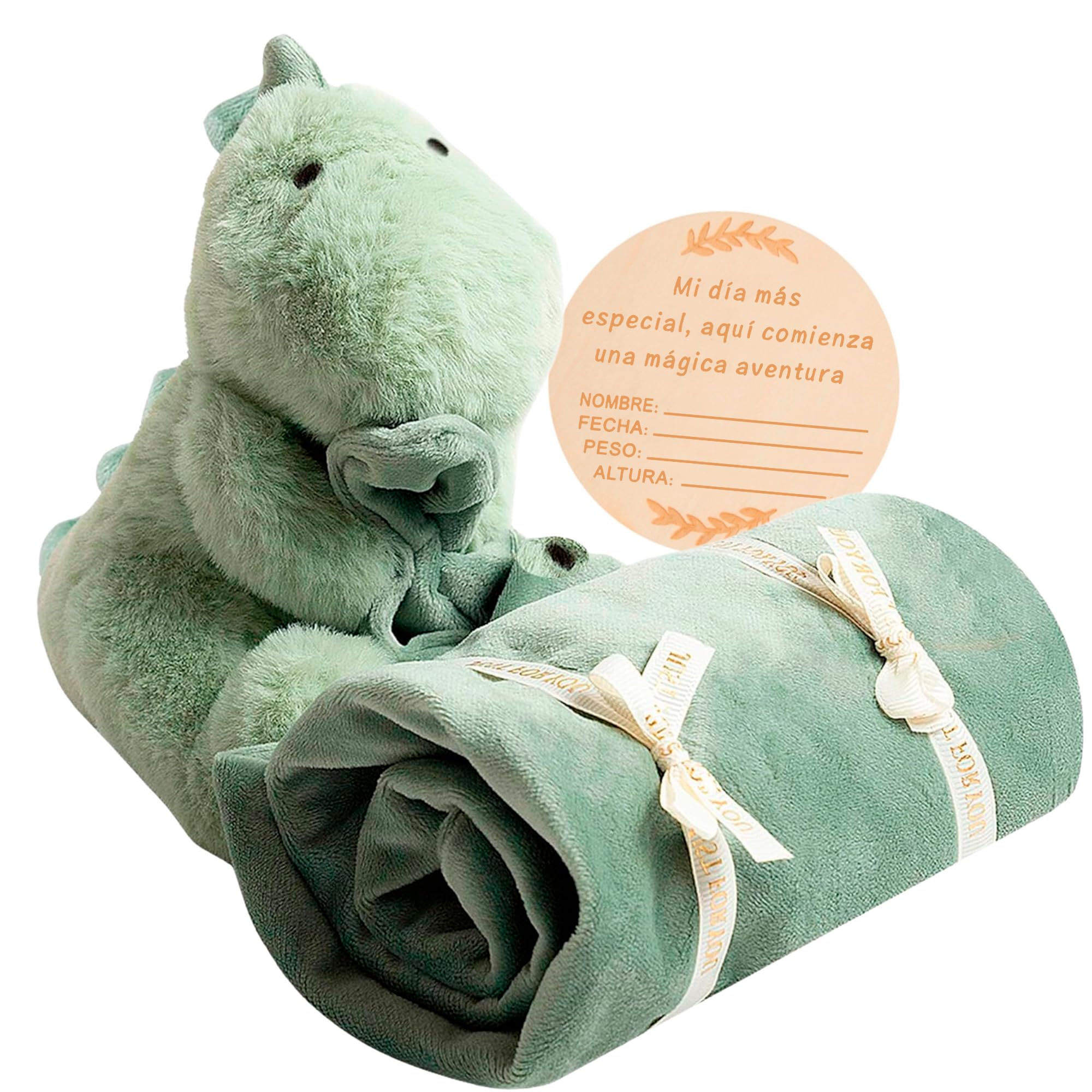 Positive Pals Soft Snuggler - Green Plush Comfort Toy With Security Blanket