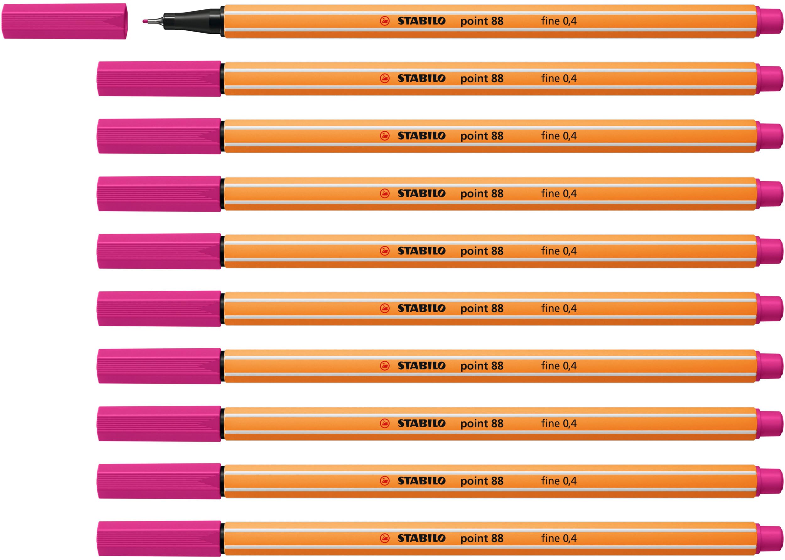 STABILO point 88 - Fineliner - Pack of 10 - Pink