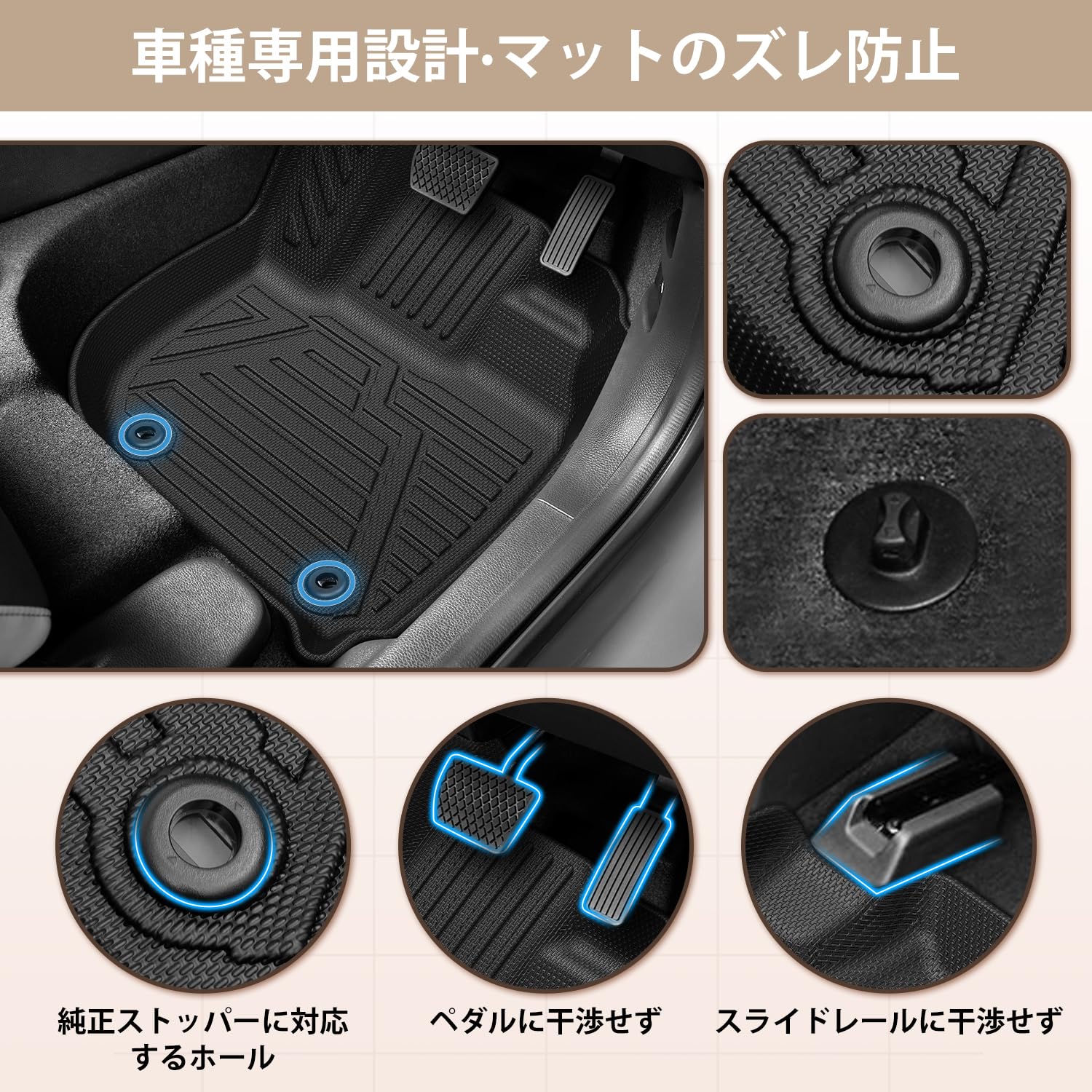 Amazon | Kotesoto ホンダ 新型ヴェゼル フロアマット&セカンドマット 