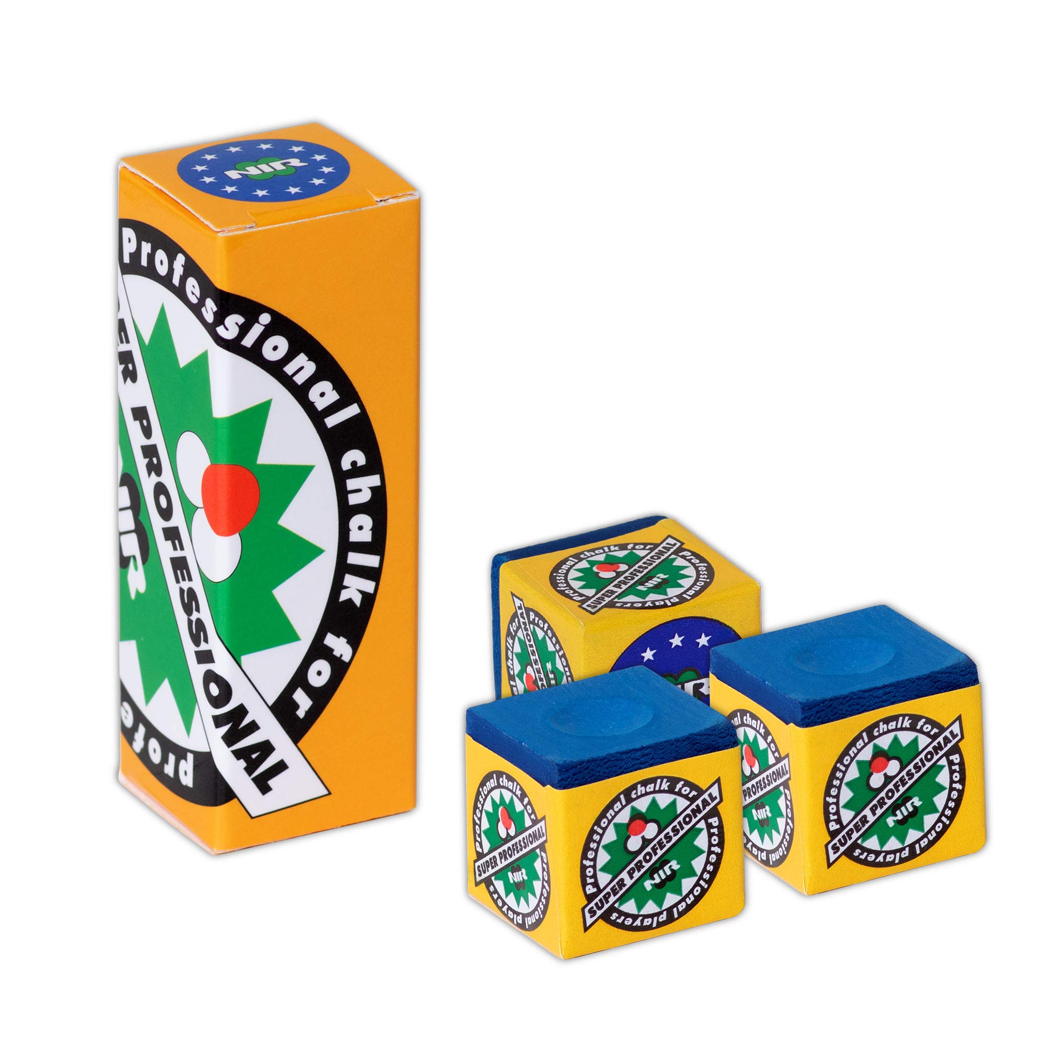 Longoni NIR Super Professional - Tizas de Billar (3 Unidades), Color Verde y Azul