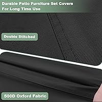 Vista 3 de Fundas para muebles de patio, cubierta modular impermeable para exteriores, funda para muebles de exterior 500D, fundas rectangulares para patio